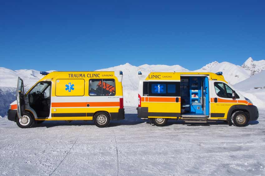 trauma clinic livigno Erste Hilfe mit Krankenwagen
